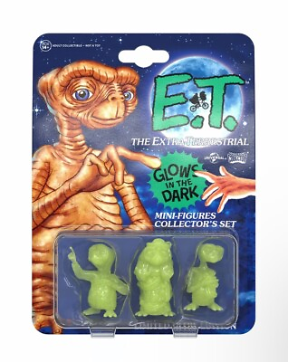 #ad E. T. Et The Extra Terrestrial Glow IN the Dark Mini Figure Set Doctor Collector $19.99