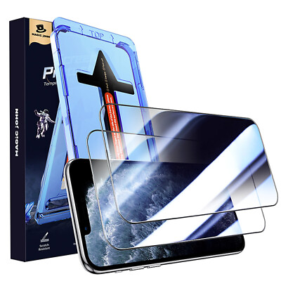 #ad MAGIC JOHN Privacy Glass Screen Protector For iPhone 15 14 13 12 11Pro Max XR XS $10.30