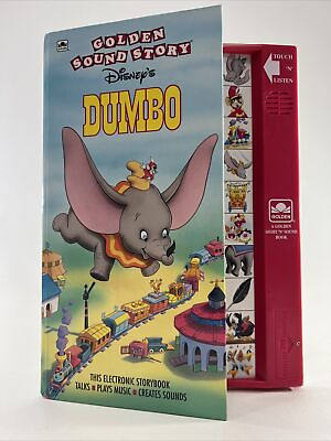 #ad 1993 Disney Dumbo Disney Sound Story Music Sound Book Working $12.95