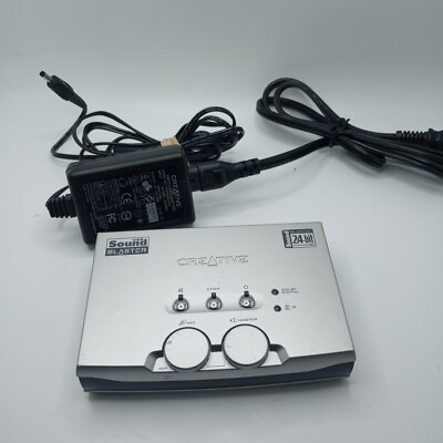 #ad #H Creative Labs SB0300 Portable Silver 24 Bit External USB Sound Blaster w Cord $29.95