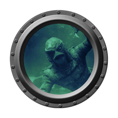 #ad The Creature from the Black Lagoon Watches You Porthole Wall Decal $12.00