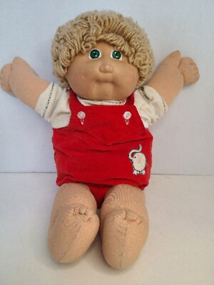 #ad Cabbage Patch 1978 Blonde Hair Green Eyes Doll with Diaper Outfit $129.99
