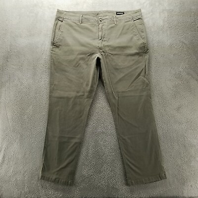 #ad Bonobos Pants Men#x27;s 40x30 Green Slim Chinos Flat Front Preppy Stretch Twill $17.54