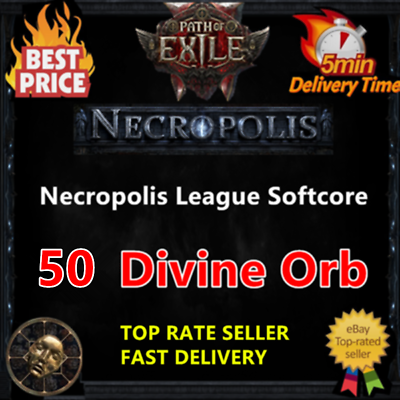 #ad Path of Exile 50x Divine Orb Necropolis League Softcore POE Necropolis PC Fast $10.99