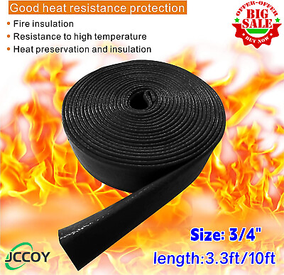 #ad Express Silicone Fire Heat Protection Fiberglass 3 4quot;ID For Car Hose Line Wire $42.75