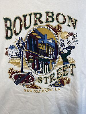 #ad Bourbon Street 1999 T Shirt Large Fair City USA Single Stitch $16.25