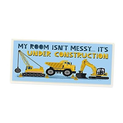 #ad Stupell Industries My Room#x27;s Under Construction Kids#x27; Sign 7x17 Wall Plaque $25.93