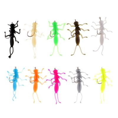 #ad 10x soft Lure Stonefly Crappie Trout Deep Sea Fishing $6.77