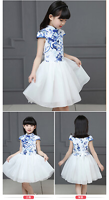 #ad NEW Kids Traditional Cheongsam Costume Dress Girls Princess Party Elegant Dress $21.36