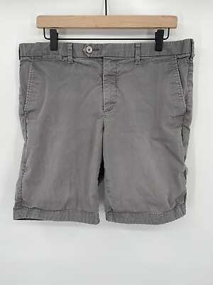#ad Ted Baker London Men#x27;s Chino Shorts Size 36R Gray Flat Front $19.99