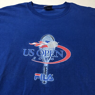 #ad US Open Fila Shirt USA Tennis Cup Team 2004 Blue Size Large $19.97