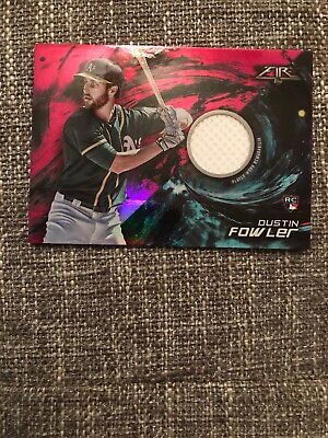 #ad 2018 Topps Fire Relics Magenta Dustin Fowler Ser#6 25 Oakland A’s $7.00