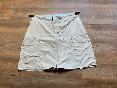 #ad Patagonia Womens Skirt Size L Ivory Pockets Zipper Hiking $15.00
