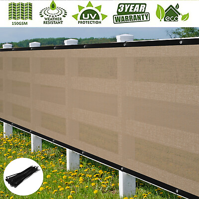 #ad 50#x27; Privacy Screen Fence Heavy Duty Fencing Mesh Shade Net Cover Yard Windscreen $39.01