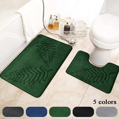 #ad Absorbent Memory Foam Bath Mat Non slip Bathroom Toilet Shower Carpet Soft Rug * $7.89