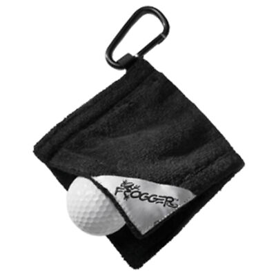 #ad Frogger Amphibian Golf Ball Towel Black $13.99