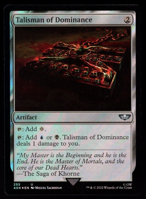 #ad Talisman of Dominance 255 Uncommon Surge Foil Warhammer 40K MTG NM $4.99