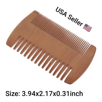 #ad Wooden Beard Comb 3.9quot; Inch Anti Static Natural Wood Facial Face Hair Mustache $5.49