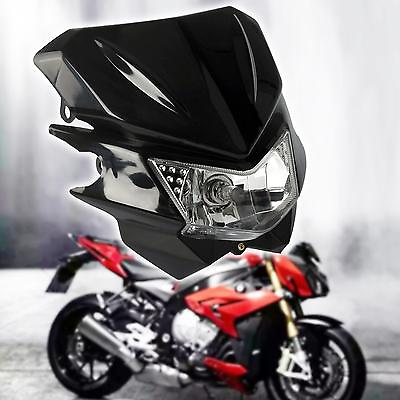 #ad Universal Motorcycle Bike Streetfighter Street Fighter Hi Lo Headlight Head Lamp $28.72