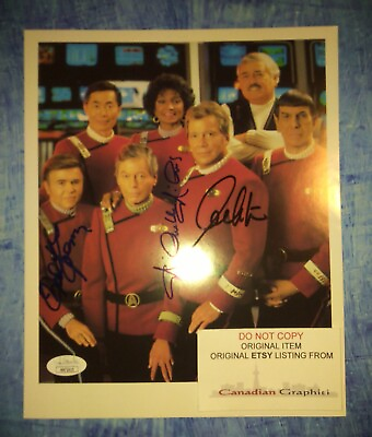 #ad Star Trek Cast Signed Photo COA William Shatner Walter Koenig Nichelle Nichols $356.25