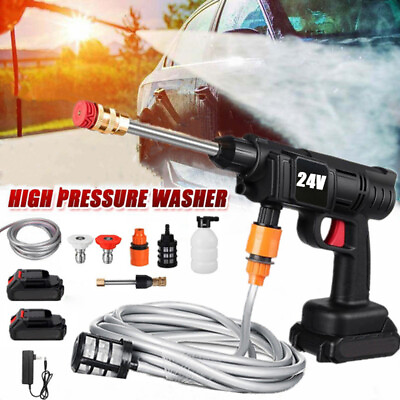 #ad Cordless Electric High Pressure Water Spray Car Gun Portable Washer Cleaner Yard $35.59