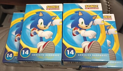 #ad 5 Boxes Sonic Hedgehog Adhesive 3 in Bandages Sterile Kids 14ct Box Total 70 $18.00