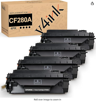 #ad V4INK 4 Pack Replacement Toner Cartridges for CE505A CF280A CRG 119 $48.98