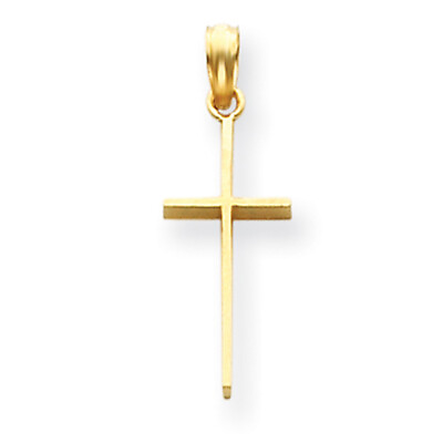 #ad 14k Yellow Gold Polished Cross Pendant C3783 $88.99