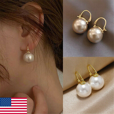 #ad Fashion Pearl Earrings Stud Drop Dangle Elegant Women Weddings Jewelry Gift US $1.29