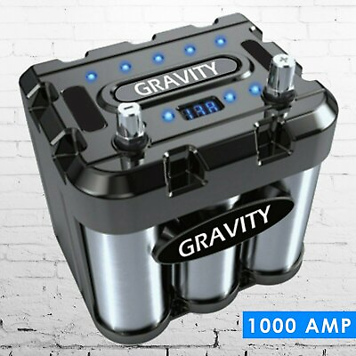 #ad Gravity 1000A Car Audio Battery Stiffening Power Capacitor Mobile Stereo System $169.85