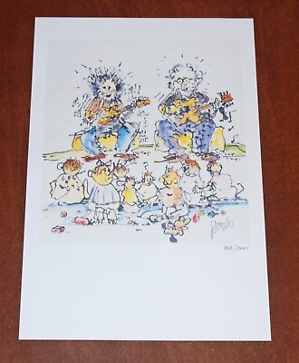 #ad Jerry Garcia Not For Kids Only Lithograph # 1000 Grateful Dead Art Print Poster $540.00