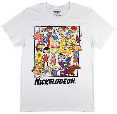 Nickelodeon Men#x27;s Classic Cartoon Character Mingle Graphic Print T shirt $14.95
