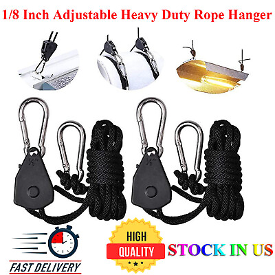 #ad Pulley Ratchets Heavy Duty Rope Clip Hanger Adjustable Lifting Pulley Lanyard $3.46