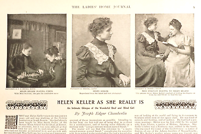 #ad Ladies Home Journal 1899 Helen Keller Exclusive Ads George Washington amp; Magic $195.00