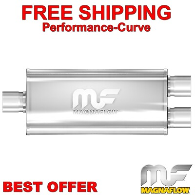 #ad 3 2.5quot; 5x8 Oval 14quot; Body MagnaFlow Exhaust Muffler Stainless Steel 12198 $145.00