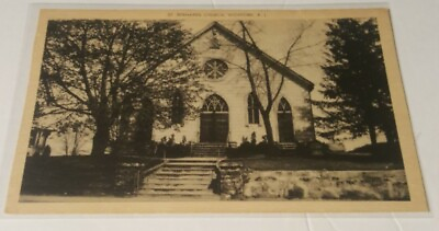 1930s postcard old St. Bernards Church Wickford Rhode Island North Kingstown $3.93
