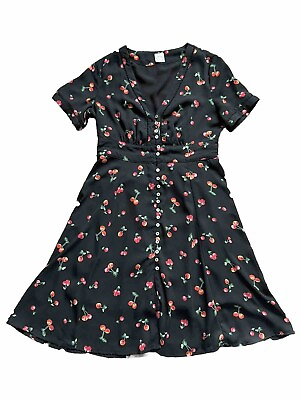 #ad black cherry fruit dress betsy johnson inspired M discrepancies shown in picture $15.00