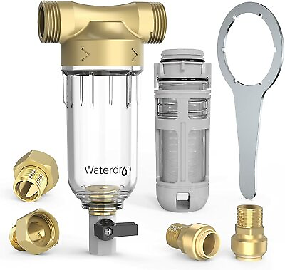 #ad Waterdrop Spin Down Sediment Filter Backwash Whole House Filter for Well Water $54.99
