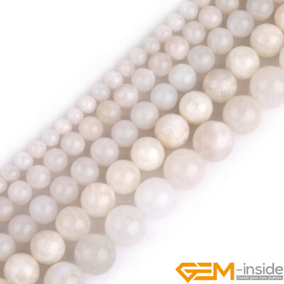 #ad Natural Rainbow Moonstone Gemstone Round Beads For Jewelry Making 15quot;6mm 8mm 10m $31.12