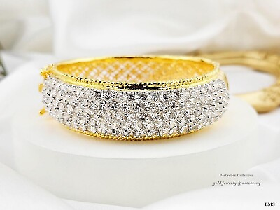 #ad Diamond bracelet with openwork CZ beautiful diamonds clear water meticulous w $92.33