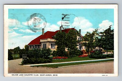#ad Akron OH Ohio Silver Lake Country Club Vintage c1941 Postcard $7.99
