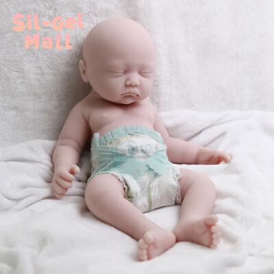 #ad 17.7quot; Reborn Baby Dolls Realistic Newborn Girl Toddler Full Body Soft Silicone $99.99