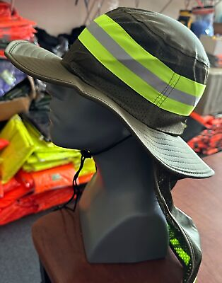 #ad Hi Vis Reflective Work Safety Neck Flap Boonie Hat Bucket Cap $6.99