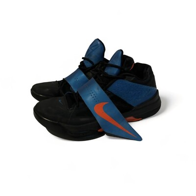#ad Men’s Nike KD 4 IV Kevin Durant Black Blue Orange Size 10 $34.99