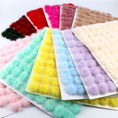 #ad Mini Pompoms Soft Plush Ball Scarf Keychain Hats Decor Craft Sew Pompoms Balls $22.49
