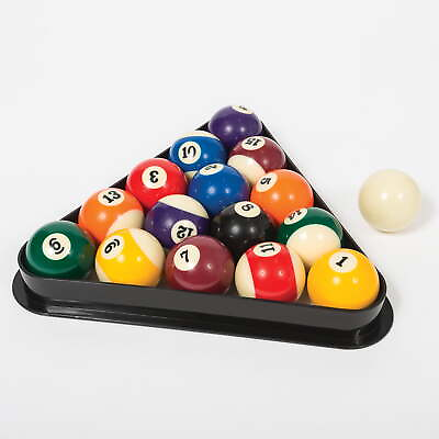 #ad Official Size Billiard Pool Ball Set with Cue Ball and Triangle Rack 5.4 lb $34.25