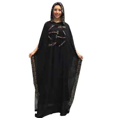 #ad African Dress For Women Robe Clothing Plus Size Muslim Kaftan Formal Party Gown $44.99