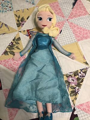 #ad Disney Elsa plush 25quot; doll toy Frozen II princess Large $14.29