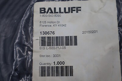 #ad BALLUFF BIS L 500 PU 05 BISL500PU05 CABLE STOCK K 3899 $47.99