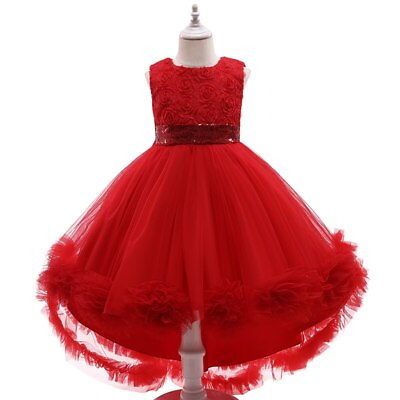 #ad Kids Elegant Evening Party Dress 3 12 Year Girl Princess Ball Gown Dresses $20.17